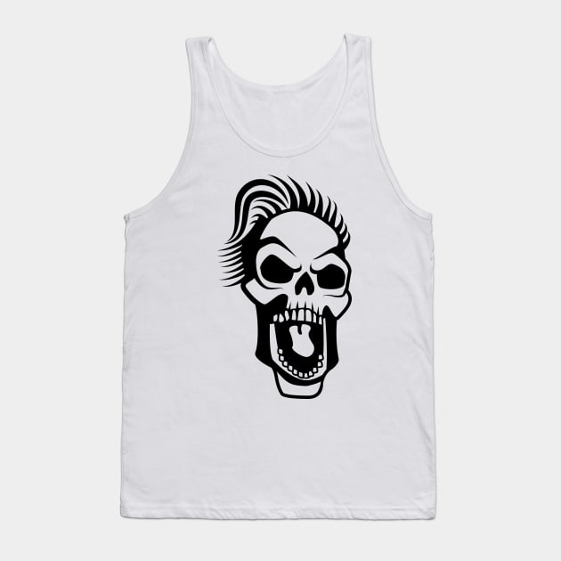 Screaming Skull Tank Top by MonkeyBusiness